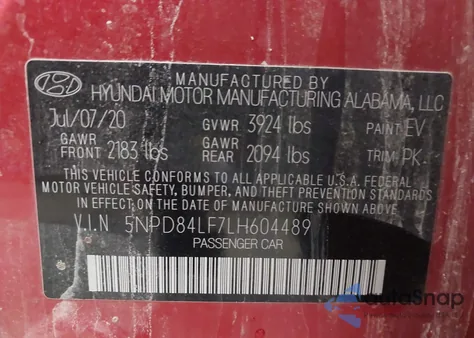 2020 Hyundai Elantra Value Edition из США, поврежденный, VIN 5NPD84LF7LH604489